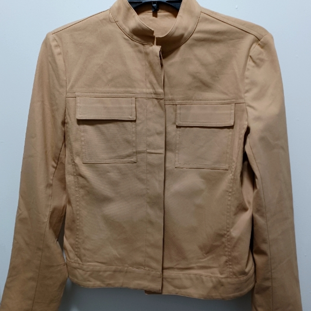Theory Size Small womens  long sleeve light brown shirt / jacket